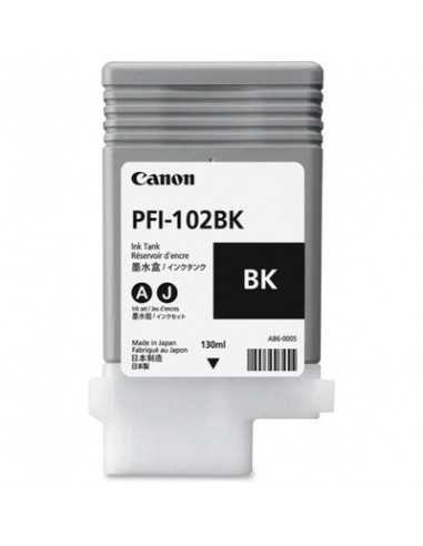 Cartuș de plotter Canon capete de imprimare și întreținere Ink Cartridge Canon PFI-102 B black 130ml for iPF500 510 600 605 6