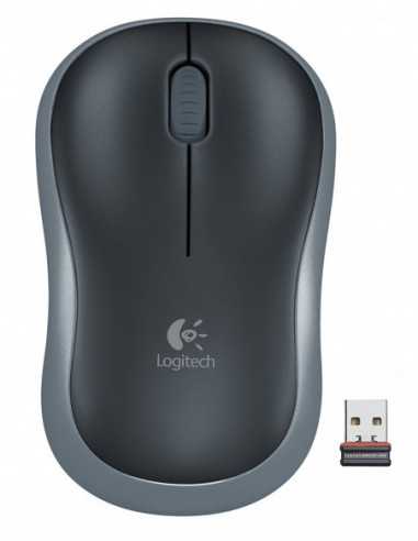 Мыши Logitech Logitech Wireless Mouse M185 Swift Grey, Optical Mouse for Notebooks, Nano receiver, GreyBlack, Retail
