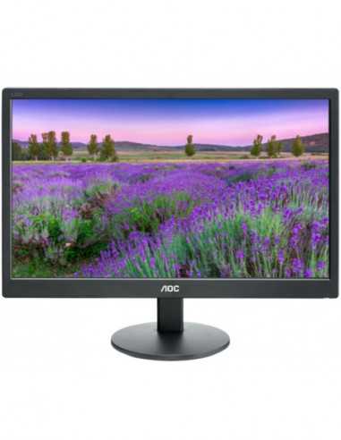 Monitoare LCD 22 inch 19.5 AOC LED E2070SWN Black (5ms 20M:1 200cd 1600x900 9065 VGA VESA)