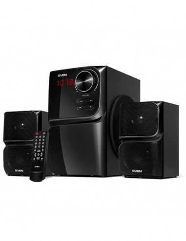 Колонки 2.1 SVEN MS-305 Black, 2.1 20W + 2x10W RMS, Bluetooth v. 2.1 +EDR, Digital LED display, FM-tuner, USB flash, SD c