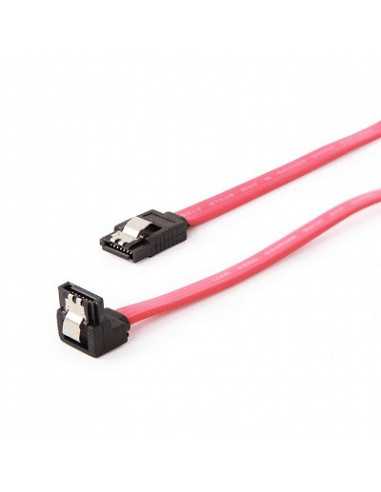Cabluri de calculator interne SATA Data Cable-0.5m-Cablexpert CC-SATAM-DATA90 Serial ATA III 50cm data cable with 90 degree