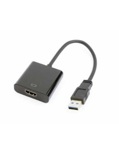 Адаптеры Adapter USB3.0-HDMI - Gembird A-USB3-HDMI-02, USB 3.0 to HDMI video adapter cable, Black