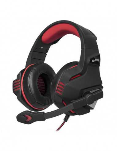 Наушники SVEN SVEN AP-G890MV BlackRed, Gaming Headphones with microphone, 23.5 mm (3 pin) stereo mini-jack, Non-tangling cable w