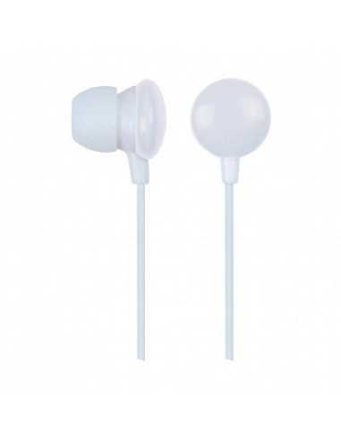 Наушники Gembird Gembird MHP-EP-001-W Candy - White, In-ear earphones,1.2 m, 3.5 mm stereo audio plug, box packing