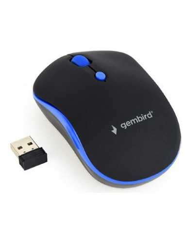 Игровые мыши GMB Gembird MUSW-4B-03-B, Wireless Optical Mouse, 2.4GHz, 4-button, 80012001600dpi, Nano Reciver, USB, BlackBlue