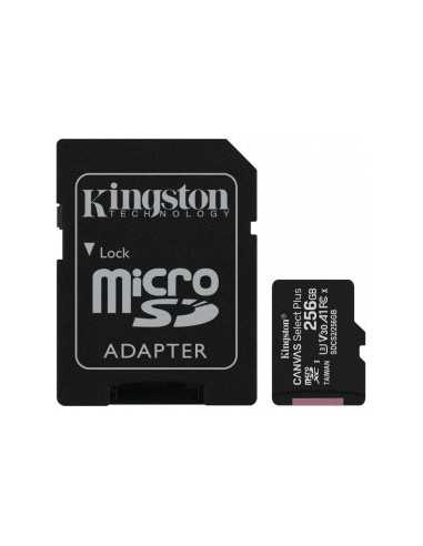 Безопасные цифровые карты микро 256GB microSD Class10 A1 UHS-I U3 (V30) + SD adapter Kingston Canvas Select Plus, 600x, Up to: 