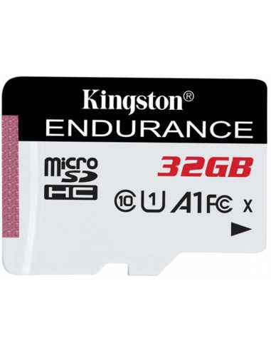Безопасные цифровые карты микро 32GB microSD Class10 A1 UHS-I FC Kingston High Endurance, 600x, Up to: 95MBs, High performance,