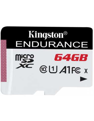 Безопасные цифровые карты микро 64GB microSD Class10 A1 UHS-I FC Kingston High Endurance, 600x, Up to: 95MBs, High performance,