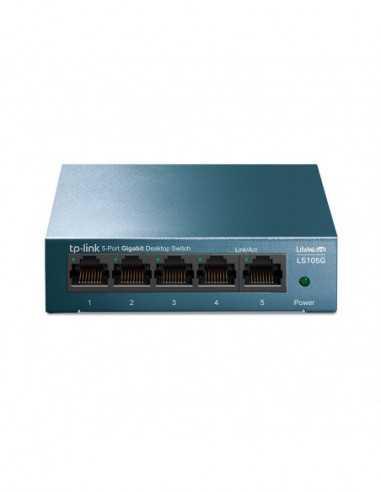 Comutatoare negestionate 10-100-1000 Mbps TP-LINK LS105G 5-port Gigabit Switch 5 101001000M RJ45 ports steel case LiteWave