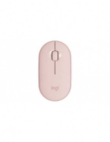 Mouse-uri Logitech Logitech Wireless Mouse Pebble M350 Rose Optical Mouse for Notebooks 1000 dpi Nano receiver Blue Reta