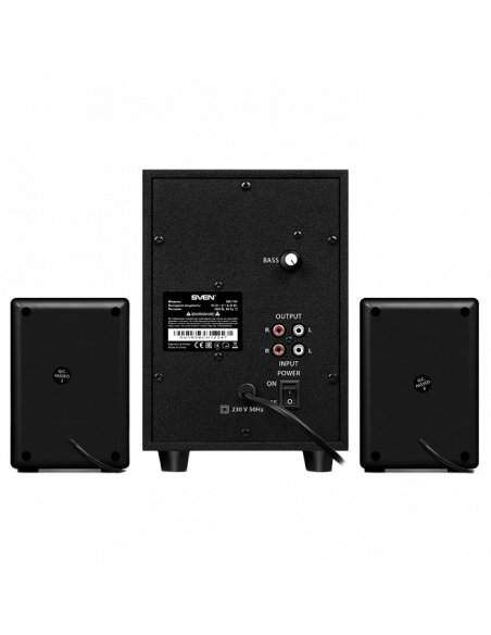 Компьютерные колонки 2.1 SVEN MS-110, Чёрный