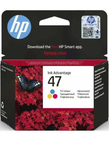 Cartuș de cerneală și cap de imprimare HP HP47 (6ZD61AE) Original Ink Cartridge Color for HP DeskJet Ink Advantage 4800 700 pag