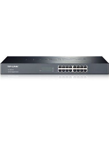 Switch TP-LINK TL-SG1016 / 16 port / Gigabit / RJ45 / 1U 19-inch rack-mountable steel case