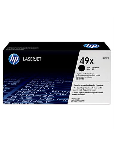 HP 49X (Q5949X) Black Cartridge for HP LaserJet 1160, 3392, 3390, 1320, 6000 p.