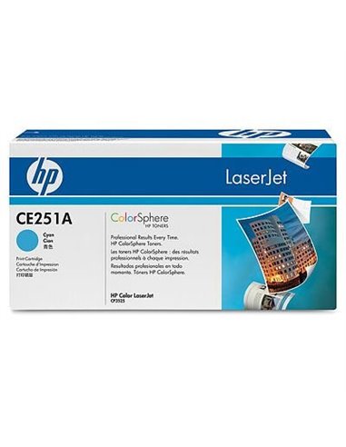 HP 504A (CE251A) Cyan Cartridge for HP LaserJet CP3525, CP3525n, CP3525dn, CP3525x, CM3530, CM3530fs, 7000 p.