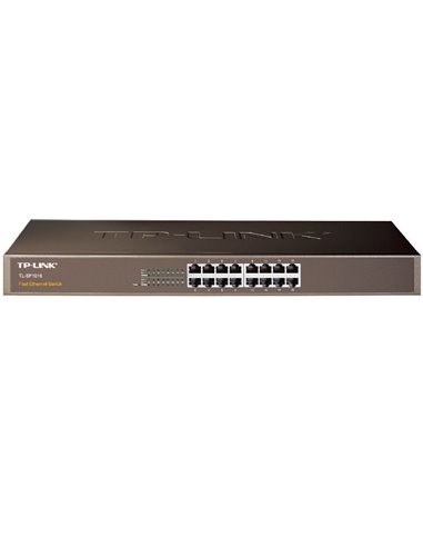 Switch TP-LINK TL-SF1016 / 16 port / 100Mb / RJ45 / 1U 19-inch rack-mountable steel case