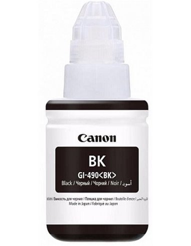 Ink Bottle Canon GI-490 Bk (0663C001), black, 135ml for PIXMA G1400/1410/G2410/G2411/G2415/G3410/G3411/G3415/G4411, 6000 p.