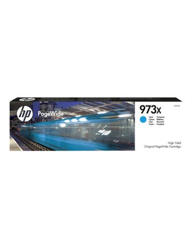 HP 973X (F6T81AE) High Yield Cyan Original PageWide Cartridge for HP PageWide Pro 452dw HP PageWide Pro 477dw, 7000 p.