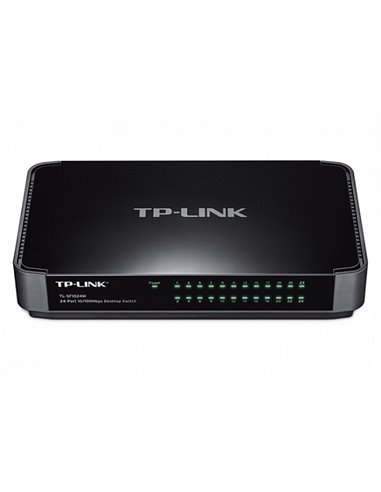 TP-LINK TL-SF1024M 24-port Desktop Switch, 24 10/100M RJ45 ports, Green Ethernet, plastic case