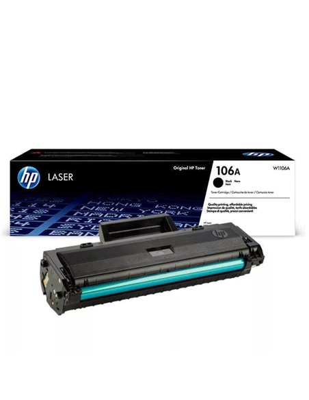 HP 106A (W1106A) Black cartridge for HP Laser 107a /107w, HP Laser 135a/135w, HP Laser 137fnw, 1000 p.