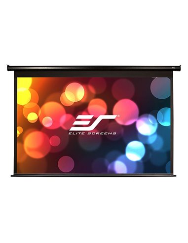 Elite Screens 100” (16:9) 222 x 125 cm, Electric Projection Screen, VMAX2 Series with IR/Low Voltage 3-way wall box, TopDrop ...