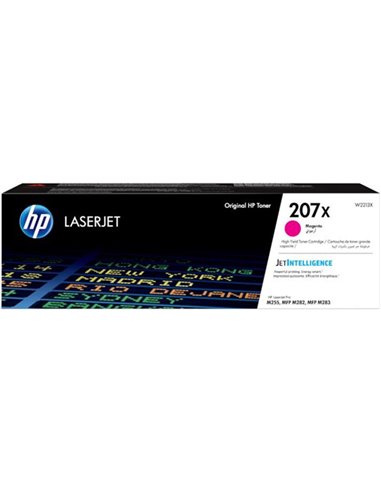 HP 207X (W2213X) Magenta LaserJet Toner 2450 pages for HP Color LaserJet Pro MFP M283fdw, HP Color LaserJet Pro M255dw, HP Co...