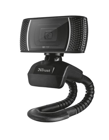 Trust Trino HD Video Webcam, 720p HD Webcam with convenient built-in microphone, 1,43m, USB