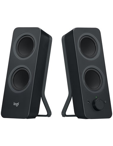 Logitech Z207 Bluetooth Speakers 2.0 ( RMS 5W, 2x2.5W), Stereo headphone jack, Black