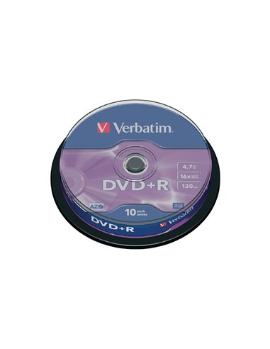 Verbatim DataLifePlus DVD+R AZO 4.7GB 16X MATT SILVER SURFAC - Spindle 10pcs.