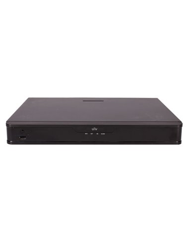 UNV NVR302-08S-P8, 8-ch, 2 SATA, 8 PoE, Incoming Bandwidth 64Mbps, 1x LAN, Audio In/Out 1/1, Alarm In/Out 4/1, 4 x 1080P@30 /...