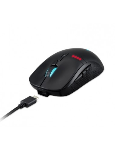 ACER PREDATOR CESTUS 350 - 2.4G Wired or Wireless Modes, 16.8M RGB Color, Pixart 3335 Optical Sensor up to 16000 DPI, 8 Progr...