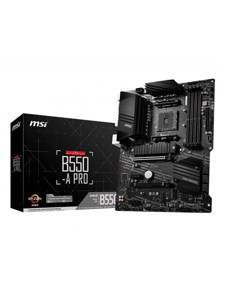 MSI B550-A PRO, Socket AM4, AMD B550, Dual 4xDDR4-4400+, APU AMD graphics, HDMI, DP, 2xPCIe4.0 X16, 6xSATA3, RAID, 2xM.2 Gen4...