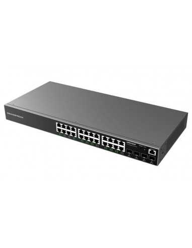 Comutatoare gestionate 1000Mbps 24-port 101001000Mbps Managed Switch Grandstream GWN7803 4xSFP expansion slot