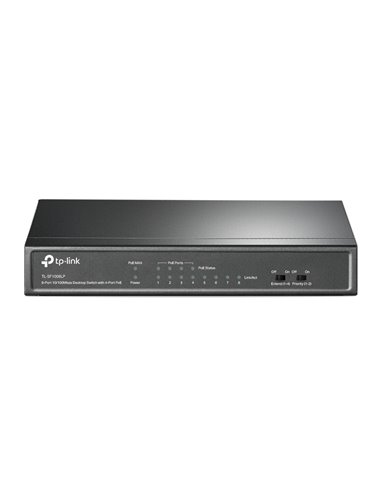 PoE Коммутатор TP-LINK TL-SF1008LP / 8 port / 100Mb / RJ45 / steel case