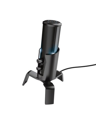 Trust Gaming GXT 258 Fyru USB 4-in-1 Streaming Microphone, Digital USB connection, 4 recording patterns: cardioid, bidirectio...