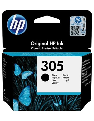 HP 305 (3YM61AE) Black Original Ink for HP DeskJet 2710, HP DeskJet 2720 ,HP DeskJet 2721, HP DeskJet 2722, HP DeskJet 2723, ...