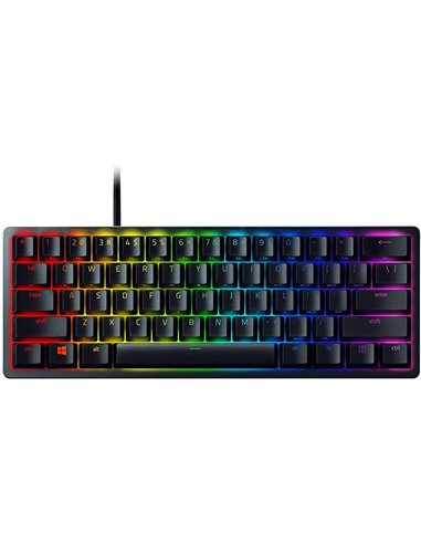 RAZER Huntsman Mini Gaming Keyboard, 60% Form Factor, Clicky Optical Switch - Red, Doubleshot PBT Keycaps With Side-Printed S...