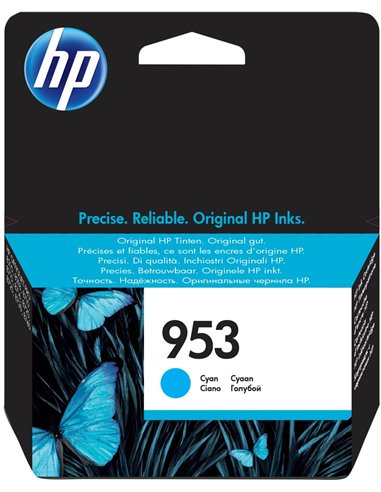 HP 953 (F6U12AE) Cyan Ink Cartridge; (for HP OfficeJet Pro 7720, 7730, 7740, 8710, 8720, 8725, 8728, 8730, 8740, 7740, 8218, ...