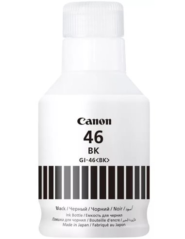 Ink Bottle Canon GI-46 PGBK, Black (4411C001), black, 170ml for Canon MAXIFY GX3040/4040/5040/6040/7040, 6000 p. (Eco 9000 p).