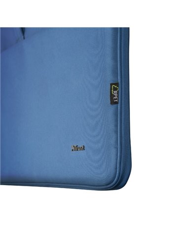 Trust NB bag 16” Bologna, Eco-friendly Slim laptop bag for 16” laptops, (410 x 290mm), Blue