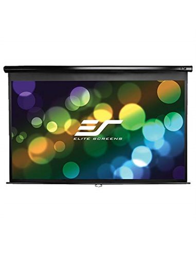 Elite Screens 92” (16:9) 203 x 115cm, Manual Projection Screen, Pull Down, Black