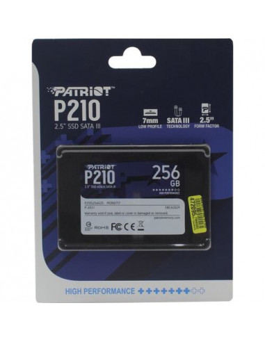 2,5” SSD Patriot P210 256GB