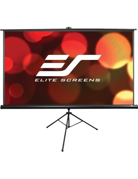 Elite Screens 84” (16:9) 186 x 105 cm, Tripod Projection Screen, Portable, Pull Up, Black