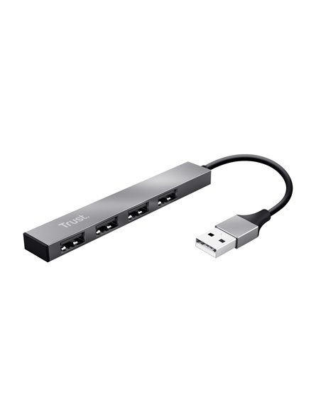 Mini USB HUB Trust HALYX 4-PORT, silver