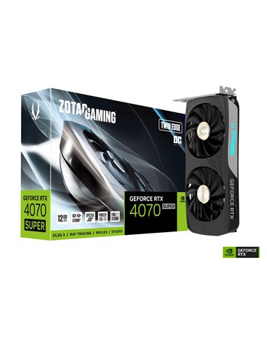 Placa video ZOTAC GeForce RTX 4070 SUPER Twin Edge OC / 12GB / GDDR6X / 192bit