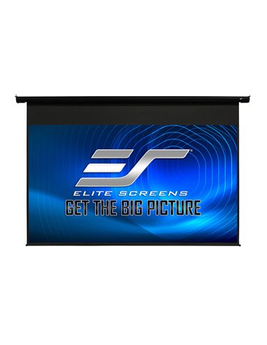 Elite Screens 120” (4:3) 244 x 183 cm, Electric Projection Screen, Spectrum Series with IR/Low Voltage 3-way wall box, Black