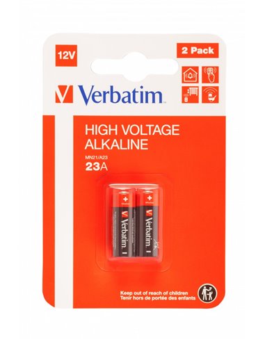 Щелочная батарея Verbatim 12V A23 / MN21 , 2 Pack