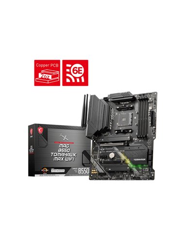 Placa de baza MSI MAG B550 TOMAHAWK MAX WIFI / AM4 / B550 / DDR4 / ATX