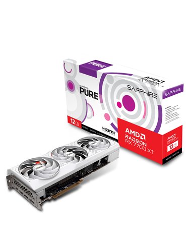 Видеокарта Sapphire PURE Radeon RX 7700 XT WHITE/ 12GB/ GDDR6/ 192bit