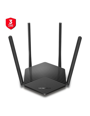 Wi-Fi Router MERCUSYS MR60X / AX1500 Dual Band / Wi-Fi6 / Gigabit / 1WAN+2LAN / 4 external antennas